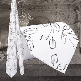 Gravata Casamento branco Eucalyptus Greenery