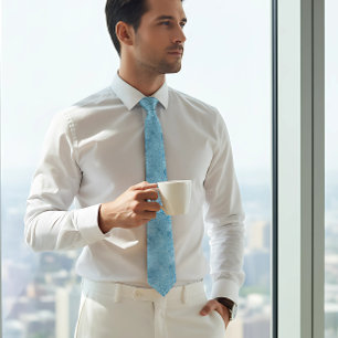 Gravata Casamento com brilho azul-chic