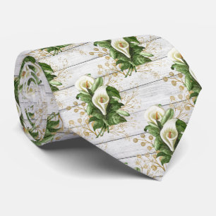 Gravata casamento de Calla Lily, floral russa
