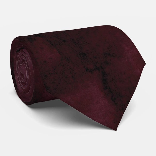 Gravata Casamento de Canvas de Bordéus Watercolor Burgundy (Rolled)