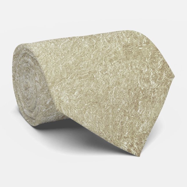 Gravata Casamento de Champanhe Dourado (Rolled)