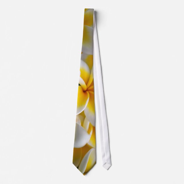 Gravata Casamento de flor Frangipani (Frente)