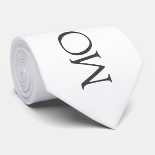 Gravata Casamento de Monograma Elegante Minimalista