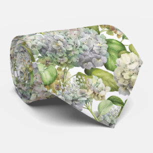 Gravata Casamento de Padrão Floral de Hydrangea Lavanda E