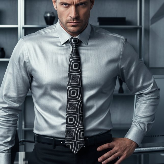 Gravata Casamento de prata e faísca negra (Criador carregado)