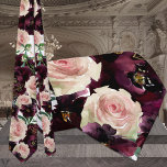 Gravata Casamento de Rosas Bordéus Desdemona com Blush Esm<br><div class="desc">Uma gravata floral cor-de-rosa e cor-de-rosa-rosa-framboesa vermelha-bordeaux,  pintada a aquarelas,  apresentando rosas Desdemona cor-de-rosa-pincelada em flor com peônias de burgundy.</div>