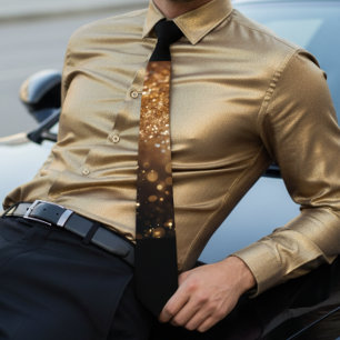 Gravata Casamento do Chic gold ombre sparkle