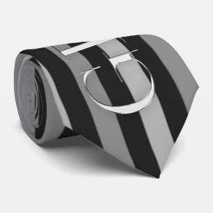 Gravata Casamento do Groom Black and Silver Pinstripes