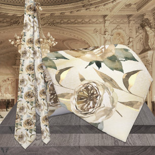 Gravata Casamento Elegante Ouro & Verdor