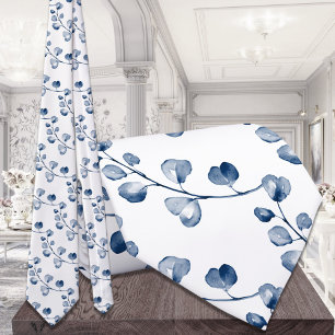 Gravata Casamento Eucalyptus Azul marinho