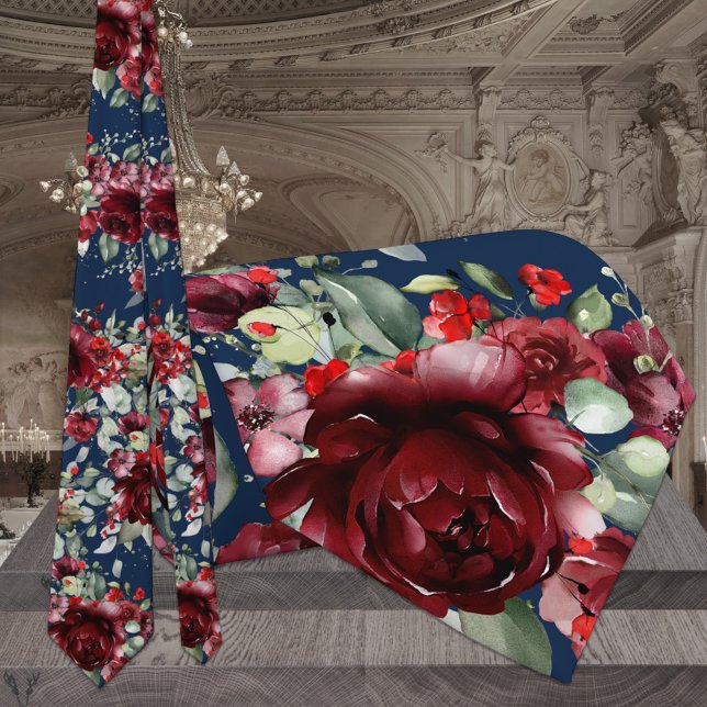 Gravata Casamento Eucalyptus, Marinho de Borgonha (Criador carregado)