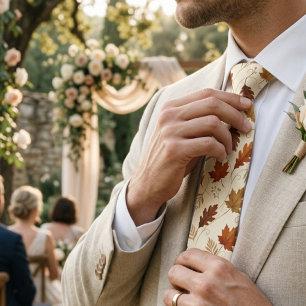 Gravata Casamento Folha de Outono