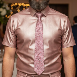 Gravata Casamento gradiente brilhante rosa ouro Chic