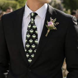 Gravata Casamento Místico Preto Boho Luna Moth Fases da Lu