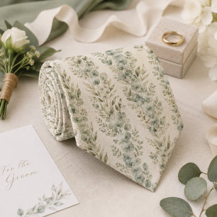 Gravata Casamento no Jardim de Eucalipto e Salvia