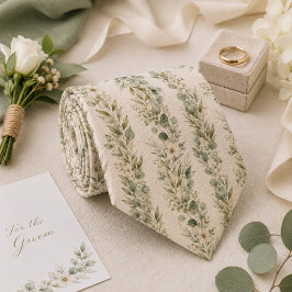Gravata Casamento no Jardim de Eucalipto Salvia