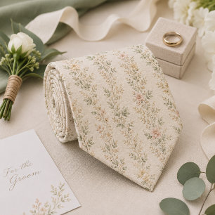Gravata Casamento no Jardim de Flores Silvestres Elegantes
