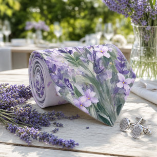 Gravata Casamento no Jardim de Flores Silvestres Lilás Lav