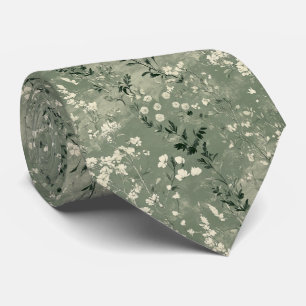 Gravata Casamento Personalizado de Moody Sage Green