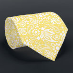 Gravata Casamento Romântico de Champanhe Amarelo Paisley P<br><div class="desc">Na tendência de uma gravata de pescoço de padrão uniforme,  amarela e branca. Ideal para uma praia ou Primavera,  casamento de Verão.</div>