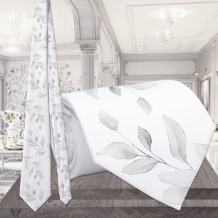 Gravata Casamento Silver Eucalyptus Sprays