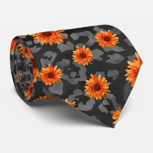Gravata Cascas de laranja e de girassol, Design 4