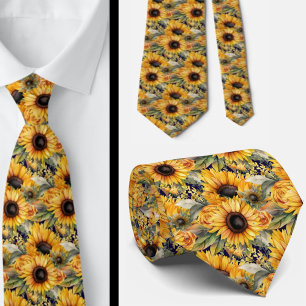 Gravata Casual de Escritório   Van Gogh Girassóis