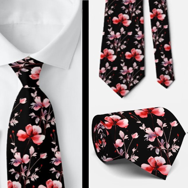 Gravata Casual Flores Selvagens Boho Escritório (Criador carregado)