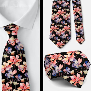 Gravata Casual Flores Selvagens Boho para Escritór