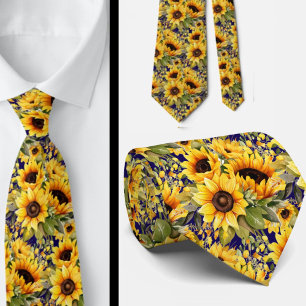 Gravata Casual para Escritório Van Gogh Girassói