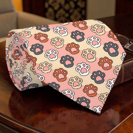 Gravata Cat Paw Retro Custom Tie