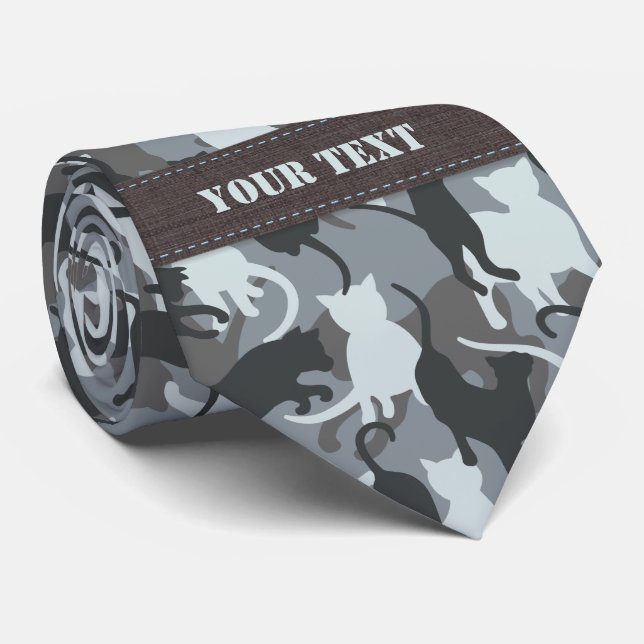 Gravata Cats Urban Camouflage (Rolled)