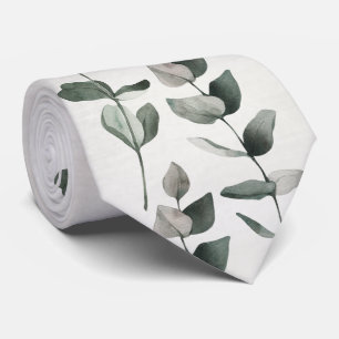 Gravata Caules e Folhas de Eucalipto Verde Casamento