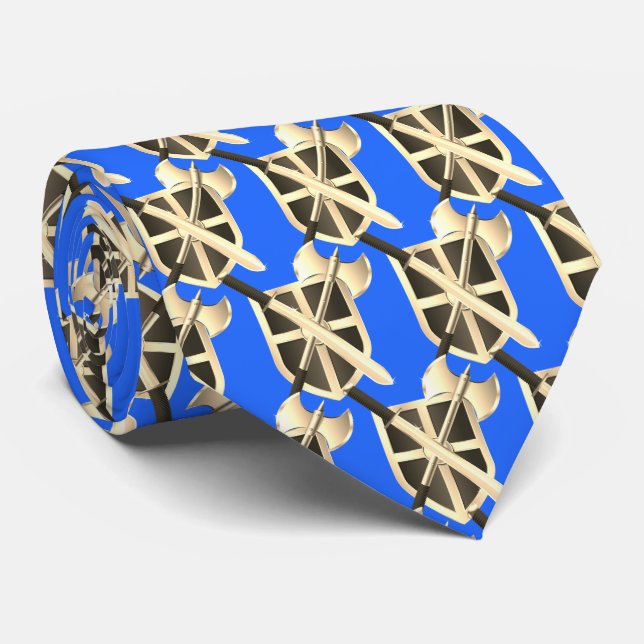 Gravata Cavaleiros Guerreiros Vikings Mascot Necktie de Fu (Rolled)