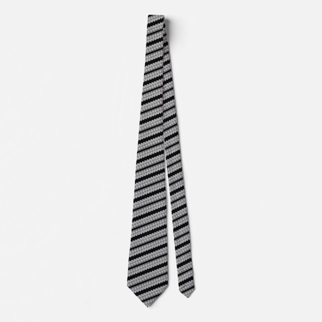 Gravata Cavalheiro Elegante - Cinza Negra (Frente)