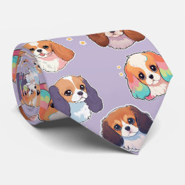 Gravata Cavalier King Charles Pastel Pattern