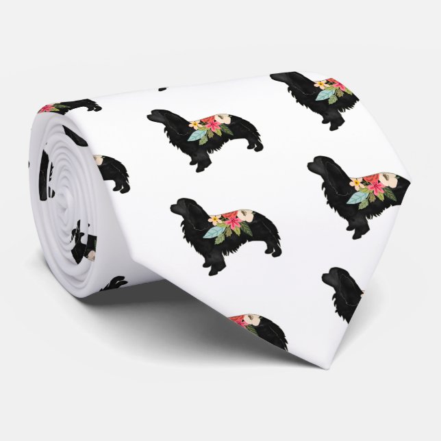 Gravata Cavalier King Charles Spaniel Bohemian Floral (Rolled)