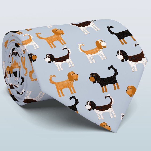 Gravata Cavalier King Charles Spaniel Dog (Cavalier King Charles Spaniel tie for dog lovers and veterinarians)