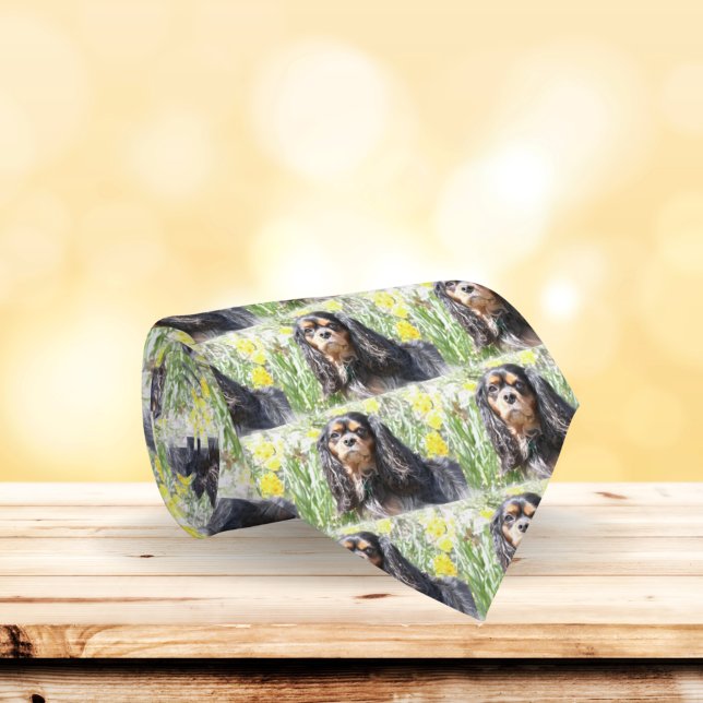 Gravata Cavalier King Charles Spaniel pintado (Criador carregado)