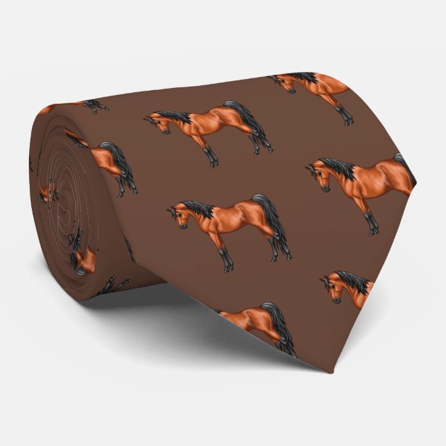 Gravata Cavalo Árabe da Baía do Egito (Rolled)