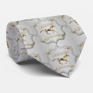 Gravata Cavalo Dourado de Feriados Ocidentais