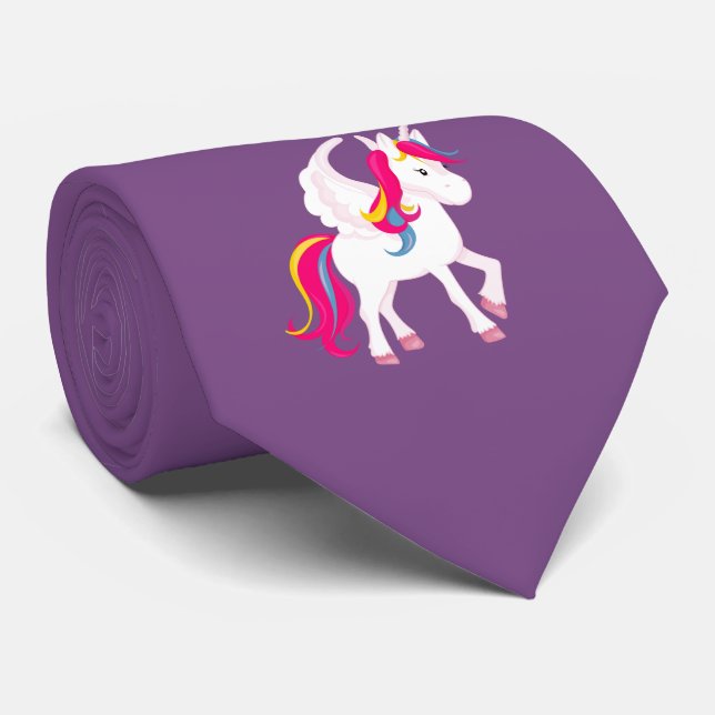 Gravata Cavalo Mágico com Asas (Rolled)