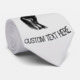 Gravata Cavalo Preto - Desenho - Adicione Seu Texto