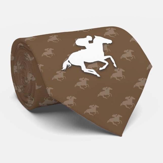 Gravata Cavalos de Raça | Presentes desportivos (Rolled)