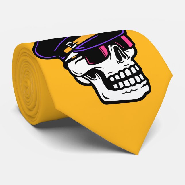 Gravata Caveira do Piloto legal (Rolled)