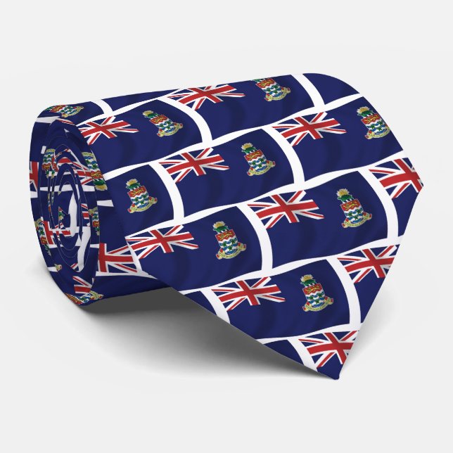 Gravata Cayman Islands Flag Tie (Rolled)