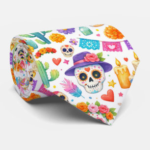 Gravata Celebração Fiesta Calavera