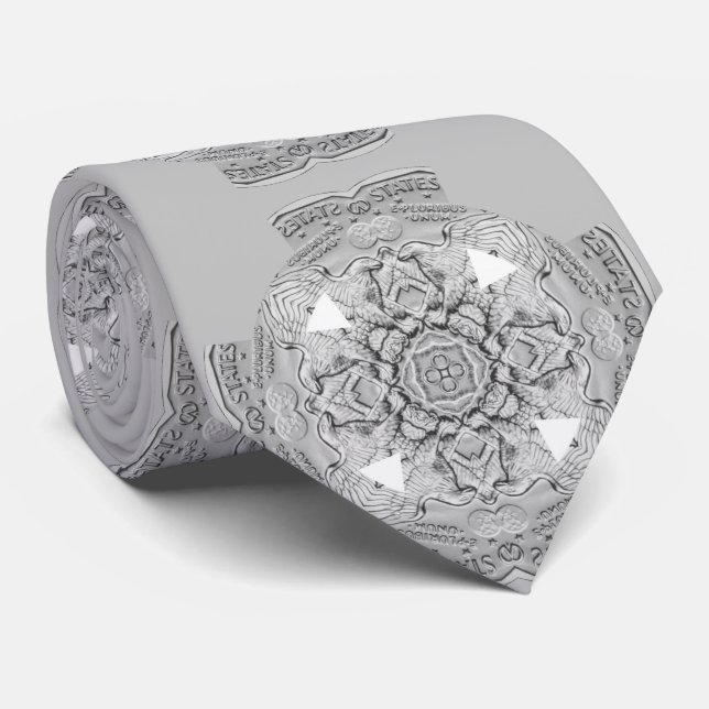 Gravata Celta Cross & US Eagle Tie Patriótica (Rolled)