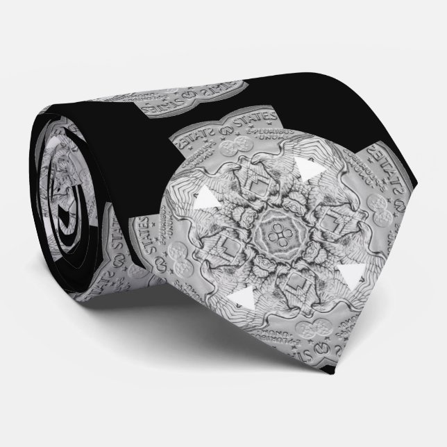 Gravata Celtic Cross USA Eagle Design Tie (Rolled)