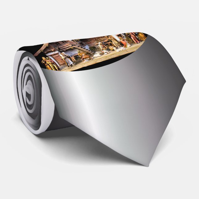 Gravata Cena da Natal (Rolled)